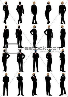 Business silhouette set
