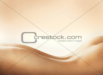 Naked woman back