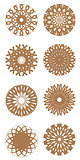Vector set of round ornaments