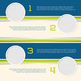 Infographic design with circle photo containers