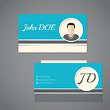 Business card design with front and back side