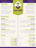 Colorful modern resume curriculum vitae template with design ele