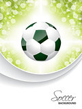 Abstract soccer brochure with bursting ball