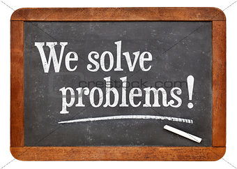 We solve problems - service marketing