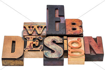 web design in mixed wood type