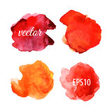 Watercolor blots isolated on white background