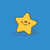 yellow starfish with smile