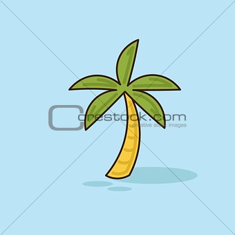 Vector illustration of the palm tree