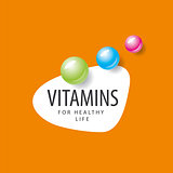 vector logo colored round vitamins