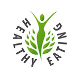 Vector logo girl for healthy food