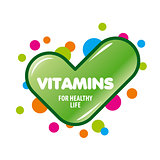 vector logo green check mark vitamins