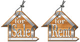 House labels For Sale and For Rent
