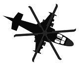 Helicopter icon. Top view