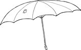 Outlined Damaged Umbrella