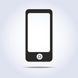 Icon phone illustration on gray background