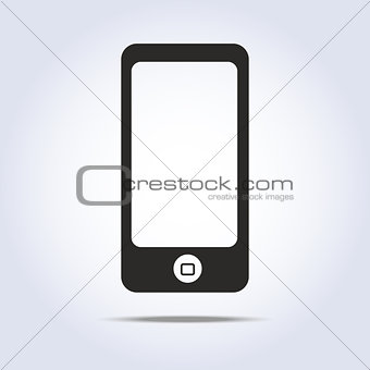 Icon phone illustration on gray background