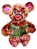 Painted Teddy Bear