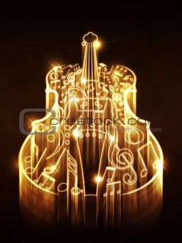Violin with Sparks