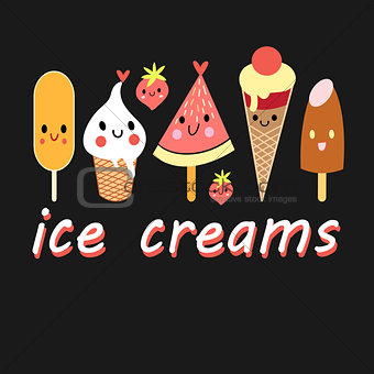 colorful fun ice cream