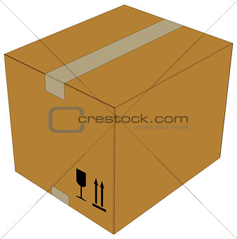 Carton box. Vector illustration