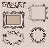 Vector Set of Calligraphic Design Elements and Page Decoration Dividers