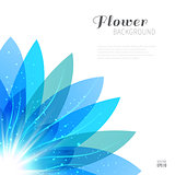 Blue flower abstract