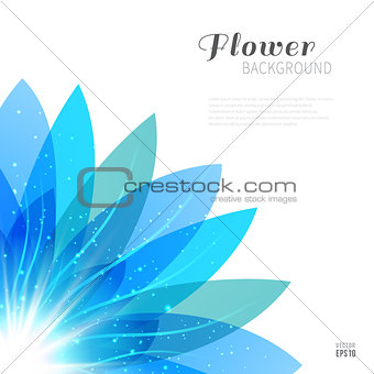 Blue flower abstract