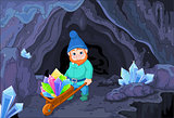 Gnome with Quartz Crystals