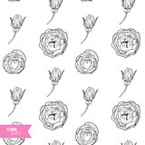 Briar rose sketch seamless