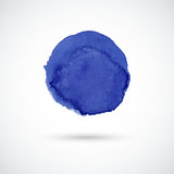Dark blue watercolor circle