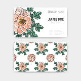 Floral color Business cards