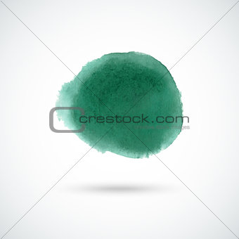 Emerald green watercolor circle
