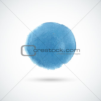 Light blue watercolor circle