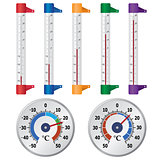 Thermometers for windows.