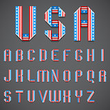 American Flag Folded Font