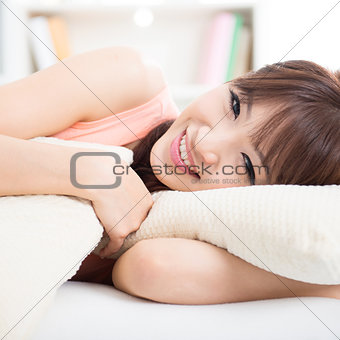 Asian girl resting