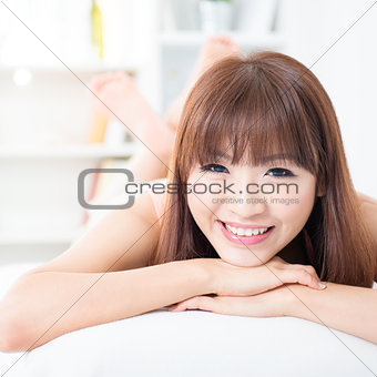 Relaxed Asian girl