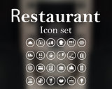 Restaurant icon set