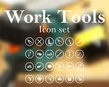 Work tools icon set