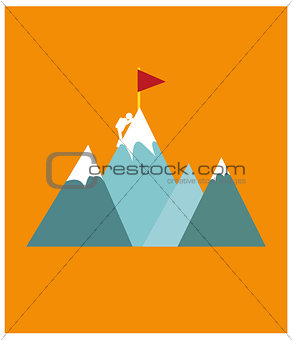 Mountain climber poster design