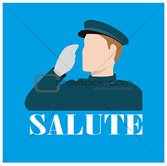 Icon of a forces personal saluting