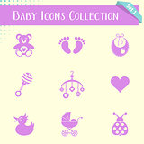 Baby icons vintage collection