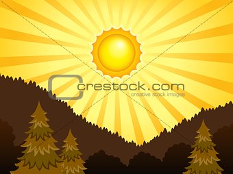 Abstract sunny landscape theme 1