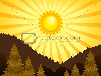 Abstract sunny landscape theme 2