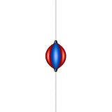 Punching bag holding by elastic rope
