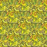 Abstract yellow floral seamless pattern