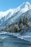 Winter mountain river (Austria, Tirol)