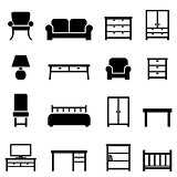 Home decor and furniture icons