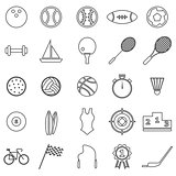 Sport  line icons on white background