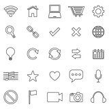 Web line icons on white background